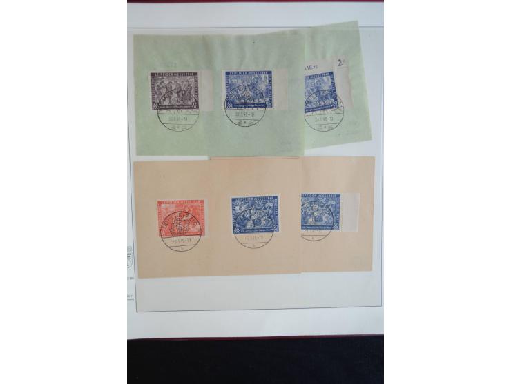 1945/19, postfrische und gestempelte Sammlung teils spezialisiert mit besseren Farben, Mi.-Nr. 80Xa gestempelt (1 Zahn verkür