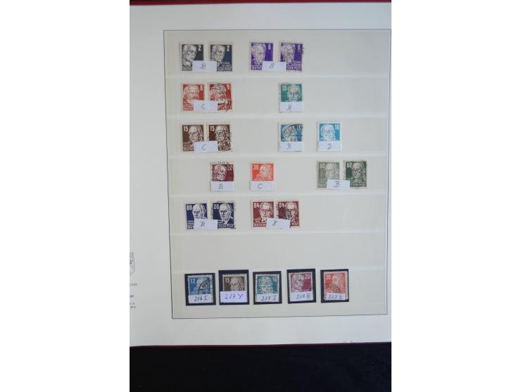 1945/19, postfrische und gestempelte Sammlung teils spezialisiert mit besseren Farben, Mi.-Nr. 80Xa gestempelt (1 Zahn verkür