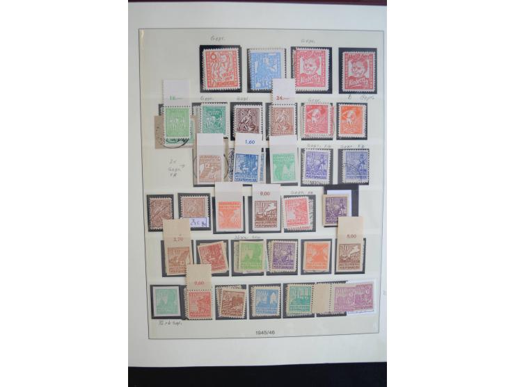 1945/19, postfrische und gestempelte Sammlung teils spezialisiert mit besseren Farben, Mi.-Nr. 80Xa gestempelt (1 Zahn verkür