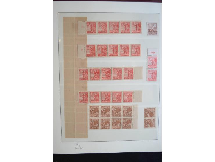 1945/19, postfrische und gestempelte Sammlung teils spezialisiert mit besseren Farben, Mi.-Nr. 80Xa gestempelt (1 Zahn verkür