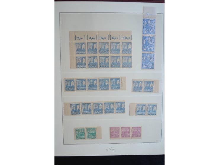 1945/19, postfrische und gestempelte Sammlung teils spezialisiert mit besseren Farben, Mi.-Nr. 80Xa gestempelt (1 Zahn verkür