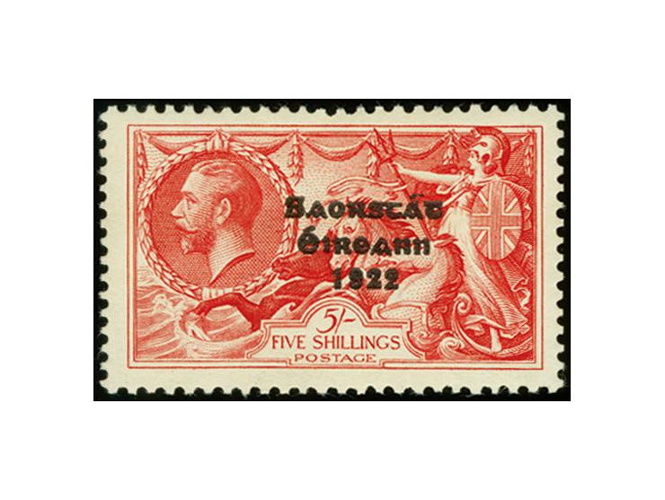 1935, Re-engraved printing 5 s. with overprint error "flat accent above Saorstat", mint never hinged,very fine, certificate H