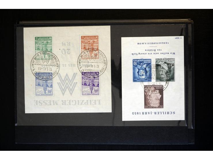 1945/46, interessante, vorwiegend gestempelte Partie dabei u.a. Mi.-Nr. 66-71XA gestempelt, einheitlich aus der rechten unter