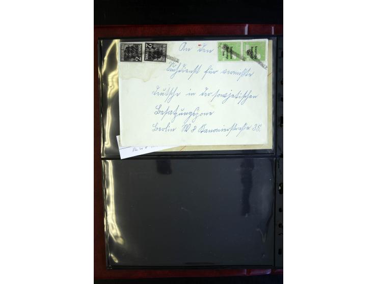 1945/49, interessanter Sammlung "Der Suchdienst in der SBZ und Berlin" mit ca. 40 Briefen, Karten und Ganzachen, dabei R-Brie