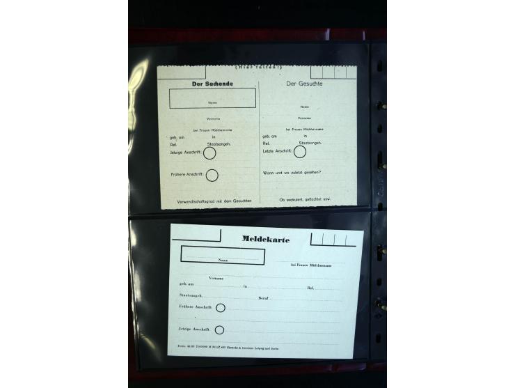 1945/49, interessanter Sammlung "Der Suchdienst in der SBZ und Berlin" mit ca. 40 Briefen, Karten und Ganzachen, dabei R-Brie