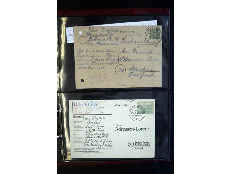1945/49, interessanter Sammlung "Der Suchdienst in der SBZ und Berlin" mit ca. 40 Briefen, Karten und Ganzachen, dabei R-Brie