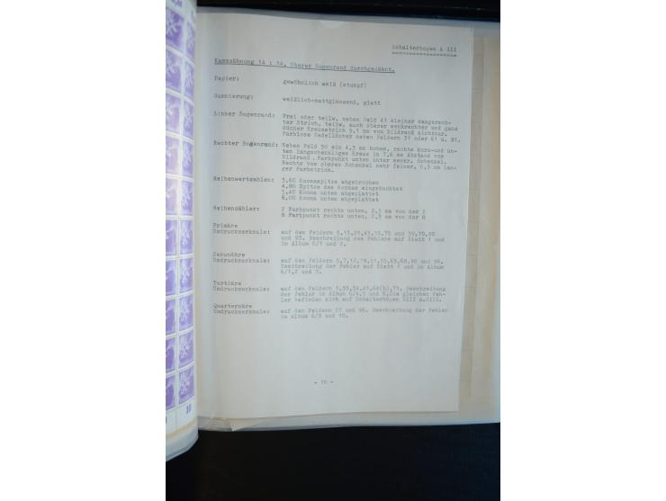1945, umfangreicher Bogen-Posten mit ca. 650 Stück in unterschiedlichen Mengen von ca. 60 bis 140 Stück, dabei verschiedene P