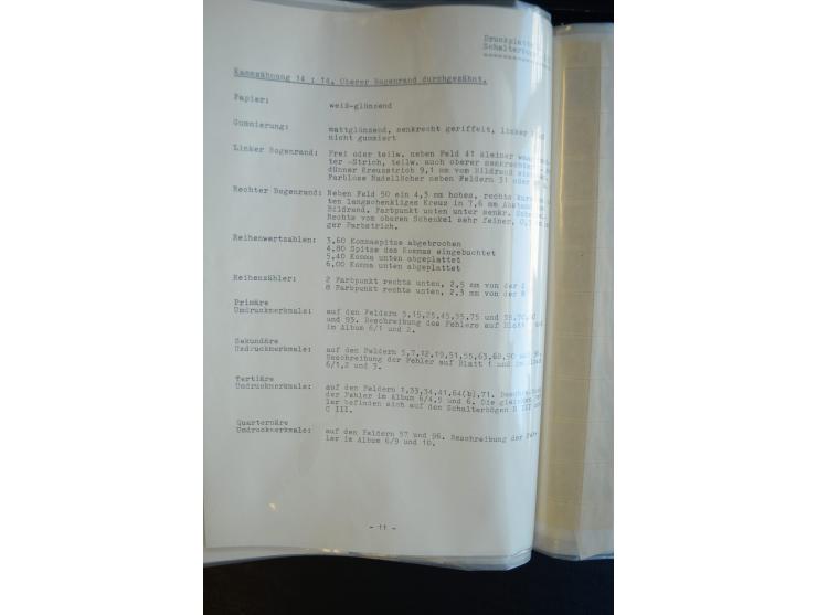 1945, umfangreicher Bogen-Posten mit ca. 650 Stück in unterschiedlichen Mengen von ca. 60 bis 140 Stück, dabei verschiedene P