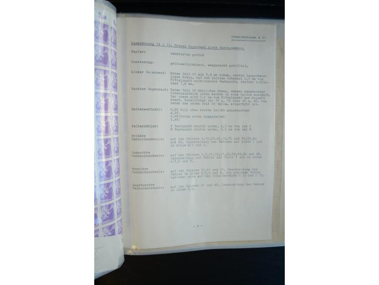 1945, umfangreicher Bogen-Posten mit ca. 650 Stück in unterschiedlichen Mengen von ca. 60 bis 140 Stück, dabei verschiedene P