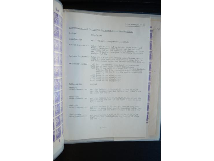 1945, umfangreicher Bogen-Posten mit ca. 650 Stück in unterschiedlichen Mengen von ca. 60 bis 140 Stück, dabei verschiedene P