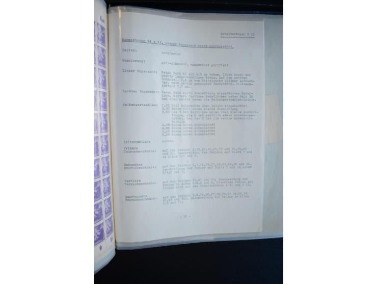 1945, umfangreicher Bogen-Posten mit ca. 650 Stück in unterschiedlichen Mengen von ca. 60 bis 140 Stück, dabei verschiedene P