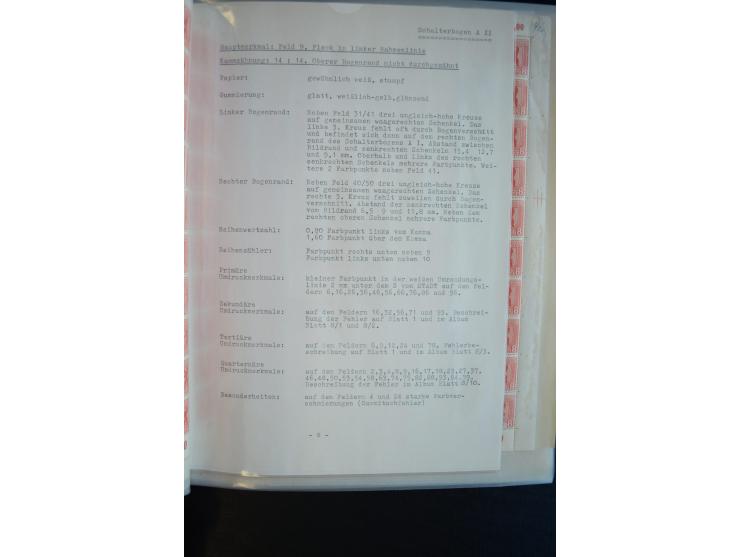 1945, umfangreicher Bogen-Posten mit ca. 650 Stück in unterschiedlichen Mengen von ca. 60 bis 140 Stück, dabei verschiedene P