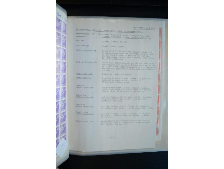 1945, umfangreicher Bogen-Posten mit ca. 650 Stück in unterschiedlichen Mengen von ca. 60 bis 140 Stück, dabei verschiedene P