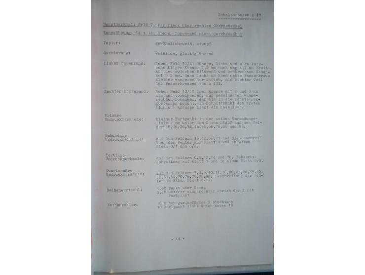 1945, umfangreicher Bogen-Posten mit ca. 650 Stück in unterschiedlichen Mengen von ca. 60 bis 140 Stück, dabei verschiedene P