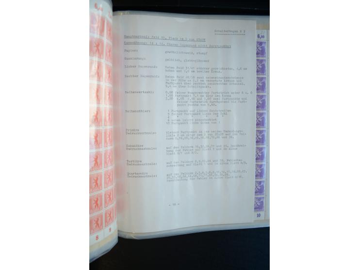 1945, umfangreicher Bogen-Posten mit ca. 650 Stück in unterschiedlichen Mengen von ca. 60 bis 140 Stück, dabei verschiedene P