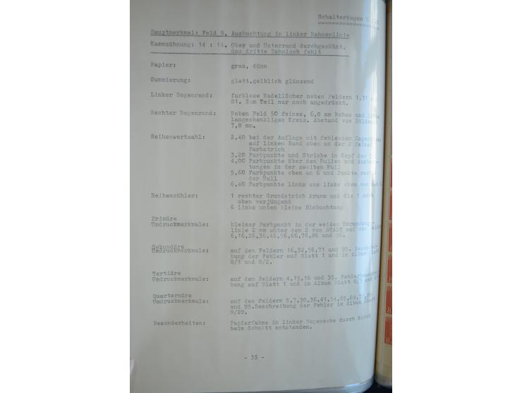1945, umfangreicher Bogen-Posten mit ca. 650 Stück in unterschiedlichen Mengen von ca. 60 bis 140 Stück, dabei verschiedene P