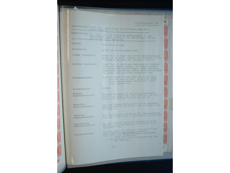 1945, umfangreicher Bogen-Posten mit ca. 650 Stück in unterschiedlichen Mengen von ca. 60 bis 140 Stück, dabei verschiedene P
