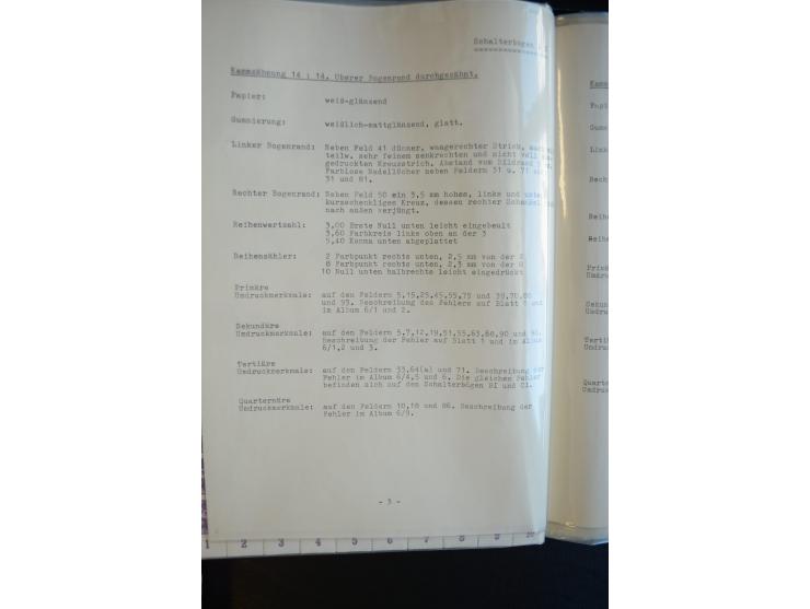 1945, umfangreicher Bogen-Posten mit ca. 650 Stück in unterschiedlichen Mengen von ca. 60 bis 140 Stück, dabei verschiedene P