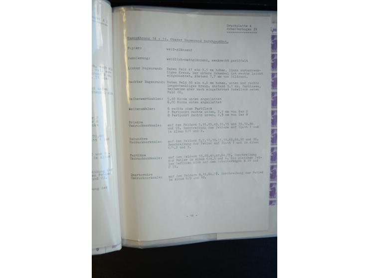 1945, umfangreicher Bogen-Posten mit ca. 650 Stück in unterschiedlichen Mengen von ca. 60 bis 140 Stück, dabei verschiedene P