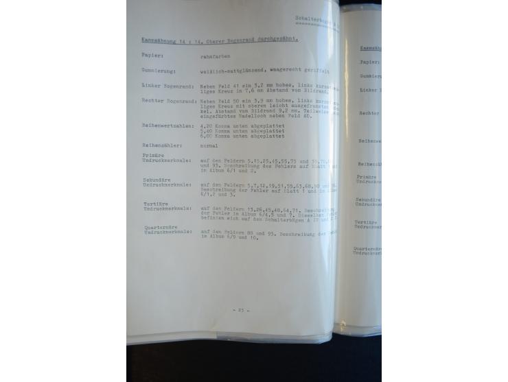 1945, umfangreicher Bogen-Posten mit ca. 650 Stück in unterschiedlichen Mengen von ca. 60 bis 140 Stück, dabei verschiedene P