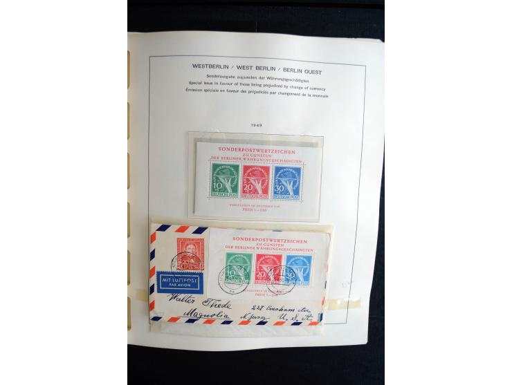 1948/90, postfrische, ungebrauchte und gestempelte Sammlung, in beiden Erhaltungen anscheinend kpl., Schwarz- und Rotaufdruck