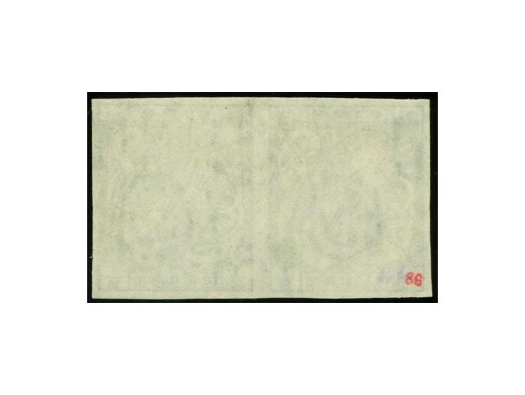 1922, Definitives ½d. as imperforated horizontal pair with even margins all around, mint never hinged, small backstamp "SG" i