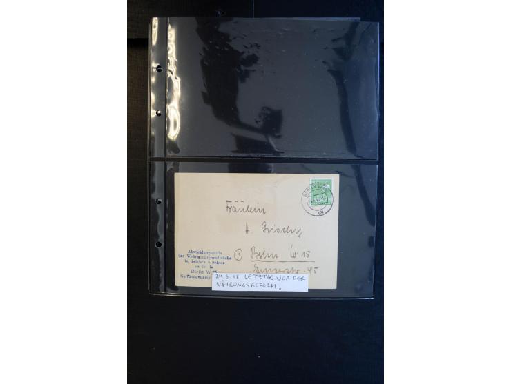 1948/60 (ca.), interessante Sammlung ab Vorläufer-Ausgaben mit über 220 Briefen, Karten und vielen Ganzsachen, dabei gute Fra