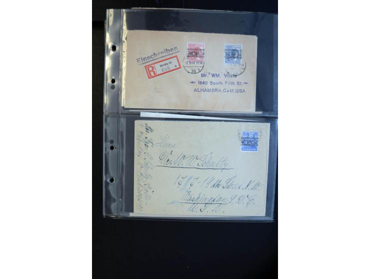 1948/60 (ca.), interessante Sammlung ab Vorläufer-Ausgaben mit über 220 Briefen, Karten und vielen Ganzsachen, dabei gute Fra