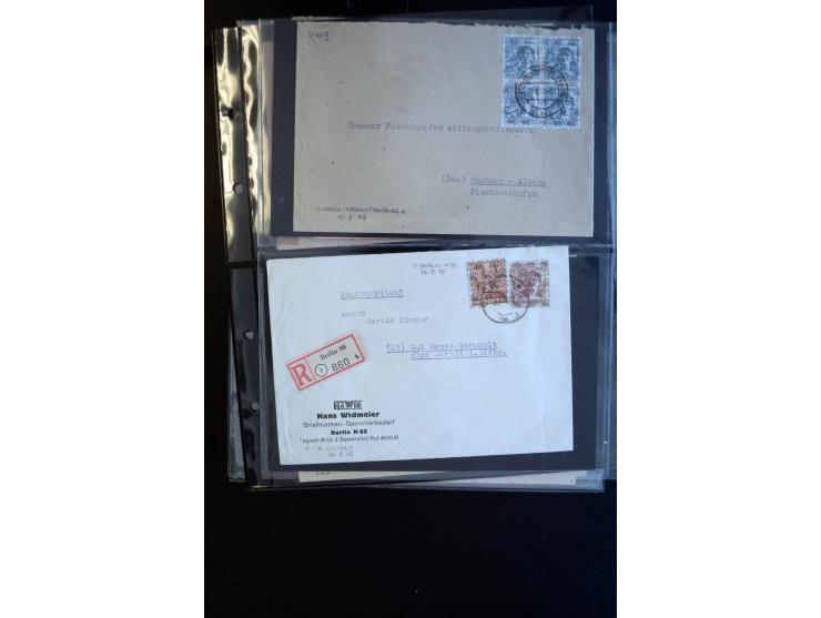 1948/60 (ca.), interessante Sammlung ab Vorläufer-Ausgaben mit über 220 Briefen, Karten und vielen Ganzsachen, dabei gute Fra
