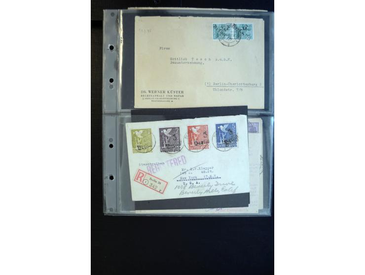 1948/60 (ca.), interessante Sammlung ab Vorläufer-Ausgaben mit über 220 Briefen, Karten und vielen Ganzsachen, dabei gute Fra