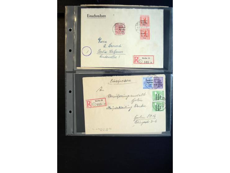 1948/60 (ca.), interessante Sammlung ab Vorläufer-Ausgaben mit über 220 Briefen, Karten und vielen Ganzsachen, dabei gute Fra