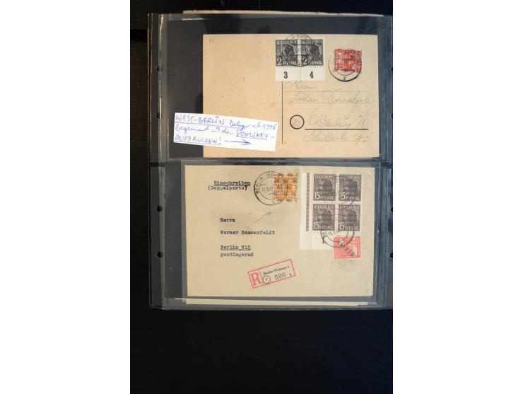 1948/60 (ca.), interessante Sammlung ab Vorläufer-Ausgaben mit über 220 Briefen, Karten und vielen Ganzsachen, dabei gute Fra