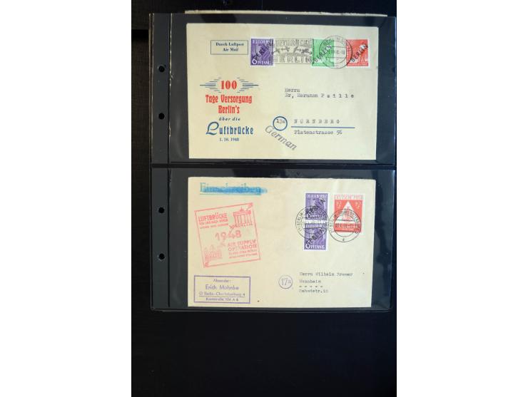 1948/60 (ca.), interessante Sammlung ab Vorläufer-Ausgaben mit über 220 Briefen, Karten und vielen Ganzsachen, dabei gute Fra