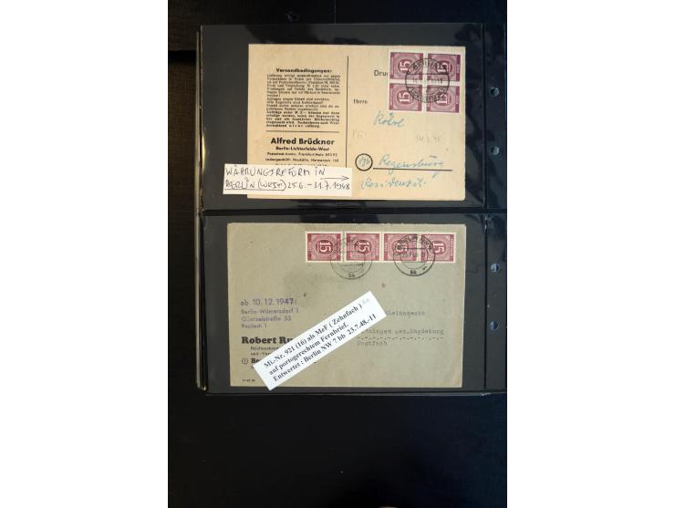 1948/60 (ca.), interessante Sammlung ab Vorläufer-Ausgaben mit über 220 Briefen, Karten und vielen Ganzsachen, dabei gute Fra