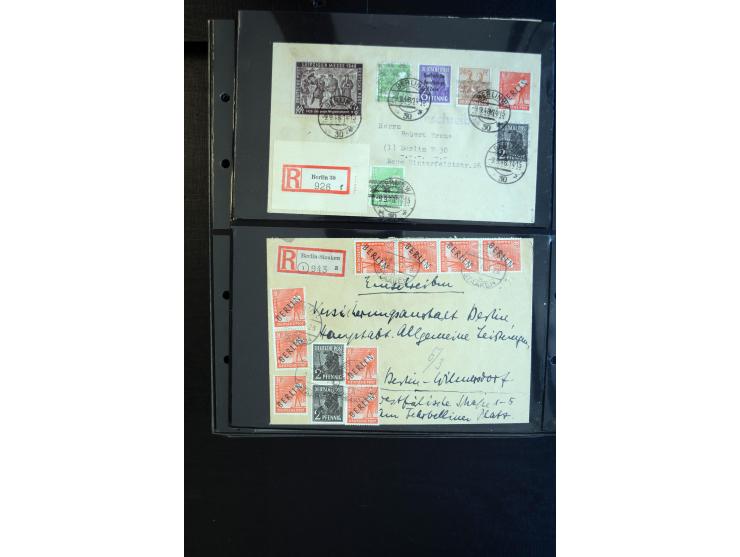 1948/60 (ca.), interessante Sammlung ab Vorläufer-Ausgaben mit über 220 Briefen, Karten und vielen Ganzsachen, dabei gute Fra