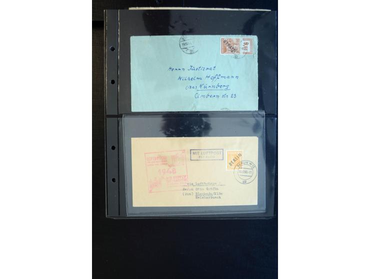 1948/60 (ca.), interessante Sammlung ab Vorläufer-Ausgaben mit über 220 Briefen, Karten und vielen Ganzsachen, dabei gute Fra