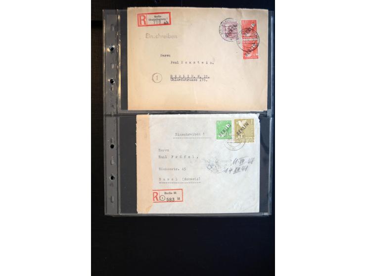 1948/60 (ca.), interessante Sammlung ab Vorläufer-Ausgaben mit über 220 Briefen, Karten und vielen Ganzsachen, dabei gute Fra