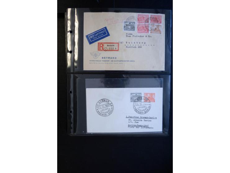 1948/60 (ca.), interessante Sammlung ab Vorläufer-Ausgaben mit über 220 Briefen, Karten und vielen Ganzsachen, dabei gute Fra