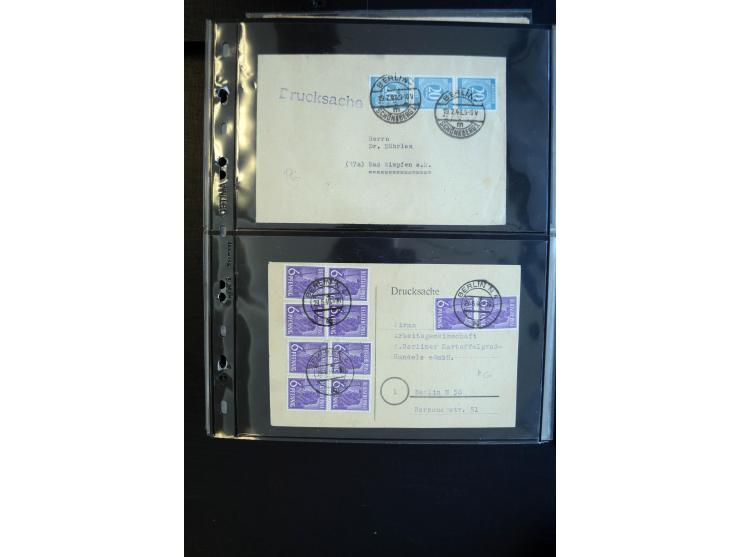 1948/60 (ca.), interessante Sammlung ab Vorläufer-Ausgaben mit über 220 Briefen, Karten und vielen Ganzsachen, dabei gute Fra
