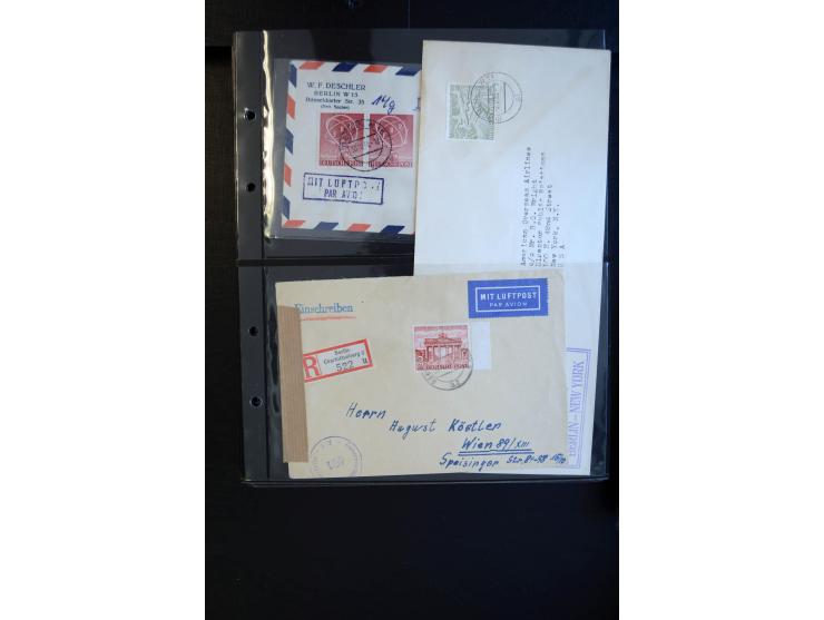 1948/60 (ca.), interessante Sammlung ab Vorläufer-Ausgaben mit über 220 Briefen, Karten und vielen Ganzsachen, dabei gute Fra