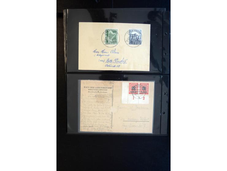 1948/60 (ca.), interessante Sammlung ab Vorläufer-Ausgaben mit über 220 Briefen, Karten und vielen Ganzsachen, dabei gute Fra