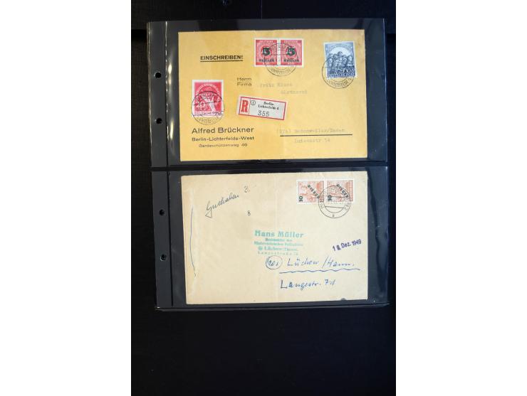 1948/60 (ca.), interessante Sammlung ab Vorläufer-Ausgaben mit über 220 Briefen, Karten und vielen Ganzsachen, dabei gute Fra