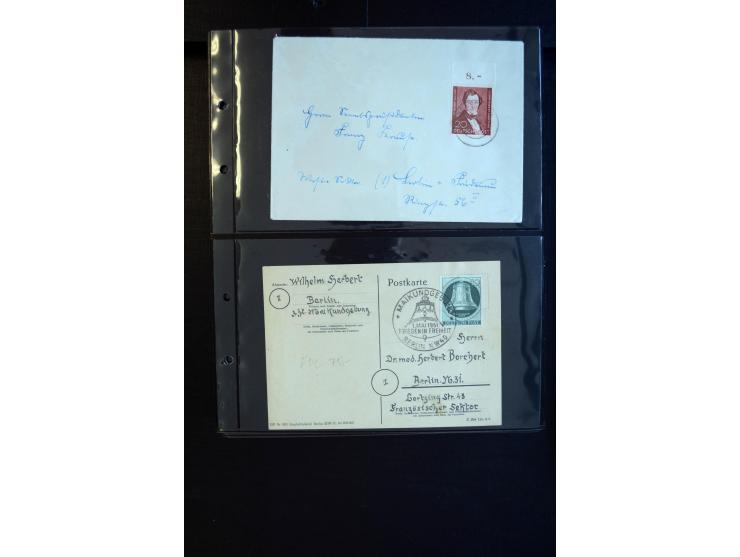 1948/60 (ca.), interessante Sammlung ab Vorläufer-Ausgaben mit über 220 Briefen, Karten und vielen Ganzsachen, dabei gute Fra