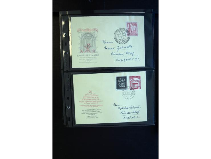 1948/60 (ca.), interessante Sammlung ab Vorläufer-Ausgaben mit über 220 Briefen, Karten und vielen Ganzsachen, dabei gute Fra