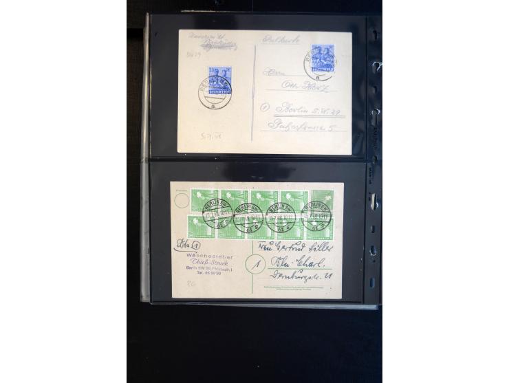 1948/60 (ca.), interessante Sammlung ab Vorläufer-Ausgaben mit über 220 Briefen, Karten und vielen Ganzsachen, dabei gute Fra