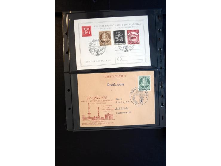 1948/60 (ca.), interessante Sammlung ab Vorläufer-Ausgaben mit über 220 Briefen, Karten und vielen Ganzsachen, dabei gute Fra