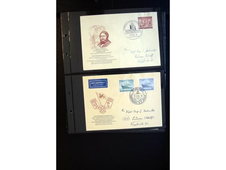 1948/60 (ca.), interessante Sammlung ab Vorläufer-Ausgaben mit über 220 Briefen, Karten und vielen Ganzsachen, dabei gute Fra