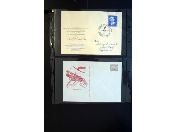1948/60 (ca.), interessante Sammlung ab Vorläufer-Ausgaben mit über 220 Briefen, Karten und vielen Ganzsachen, dabei gute Fra