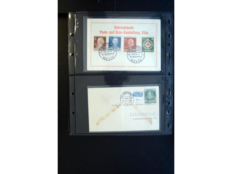 1948/60 (ca.), interessante Sammlung ab Vorläufer-Ausgaben mit über 220 Briefen, Karten und vielen Ganzsachen, dabei gute Fra