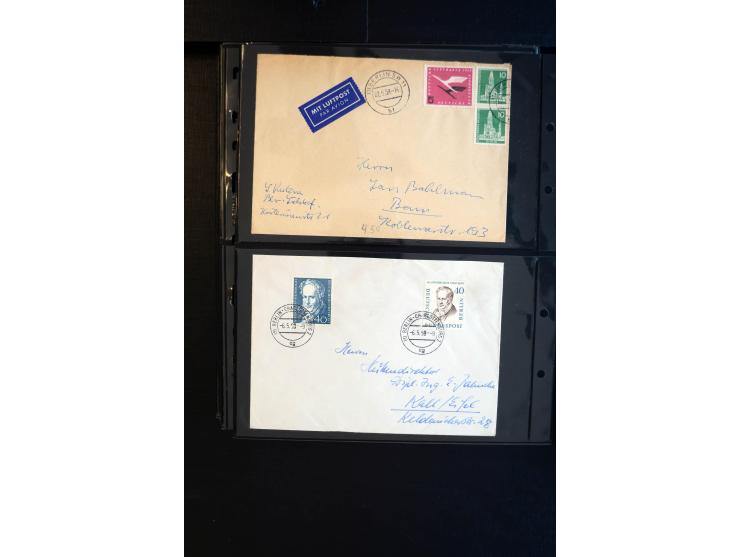 1948/60 (ca.), interessante Sammlung ab Vorläufer-Ausgaben mit über 220 Briefen, Karten und vielen Ganzsachen, dabei gute Fra